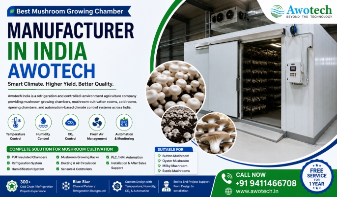 Best Mushroom Growing Chamber Manufacturer in India Awotech